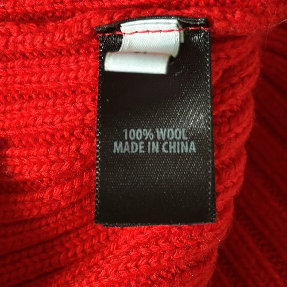 St John Red Wool Turtleneck Sweater Size XS - Picture 8 of 8